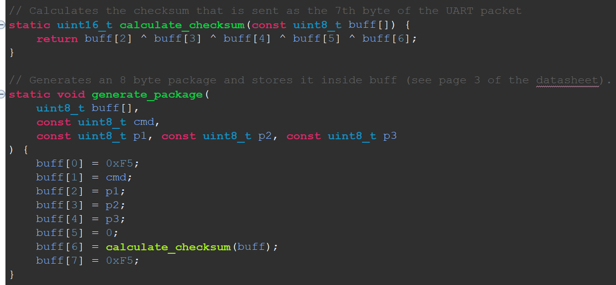code calculate_checksum generate_package